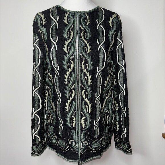 Vintage Sumiko of America Beaded Embroidered Jacket Blazer Evening Wear - Picture 1 of 15